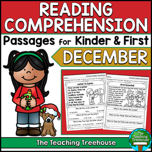 December Reading Comprehension Passages for Kindergarten and First Grade