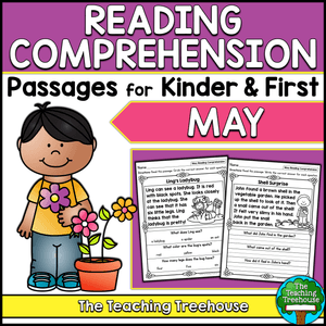 May Reading Comprehension Passages for Kindergarten and First Grade