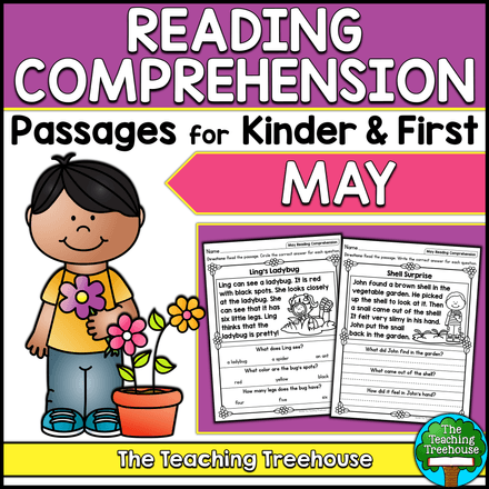 May Reading Comprehension Passages for Kindergarten and First Grade