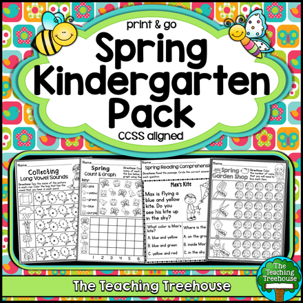 Spring Kindergarten Pack, Print &amp; Go