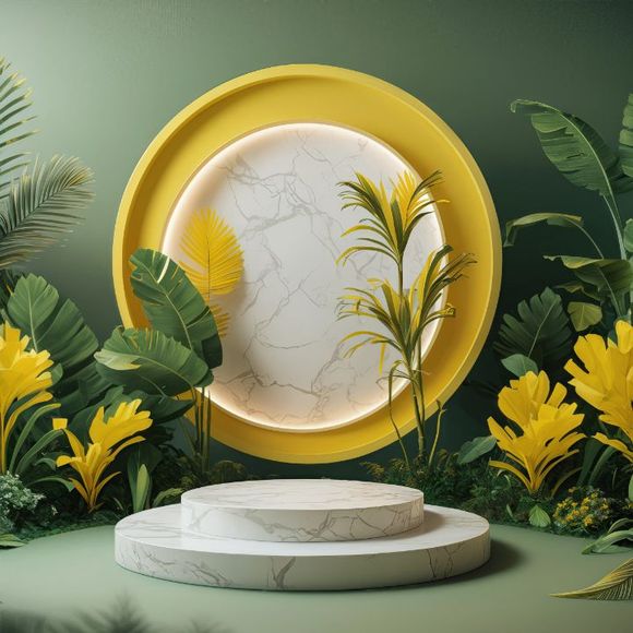 Leafy Marble Platform 03