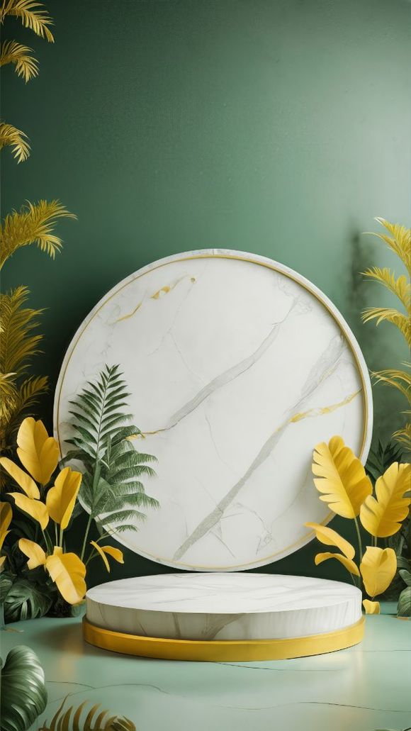 Leafy Marble Platform 01