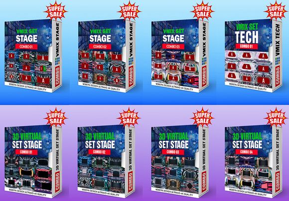 SUPER 8 COMBO VIRTUAL STUDIO SET ( Only 0,8$/ Set )