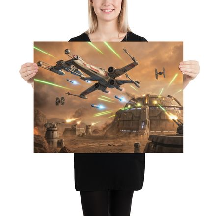 “Red Squadron Assault – X-Wings Strike the Imperial Fortress”