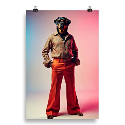 Rottweiler in Retro: Disco Dog