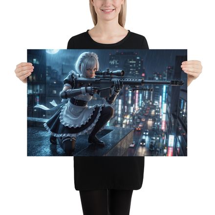 Midnight Sniper Maid – Tokyo Rooftop Vigil