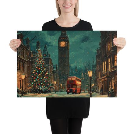 Vintage London Christmas Night