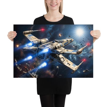 Blue Squadron X-wing in Attack Formation