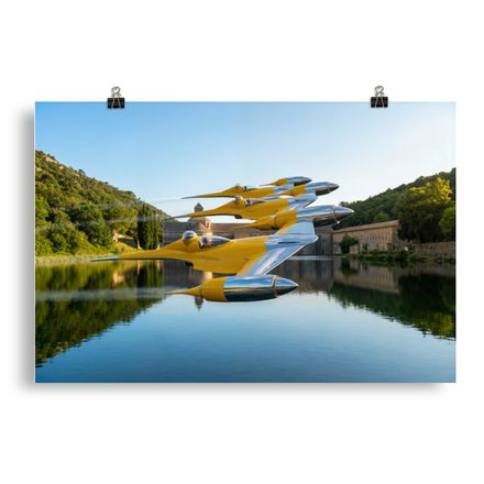 “Naboo Royal Escort – N-1 Starfighter Squadron in Flight”