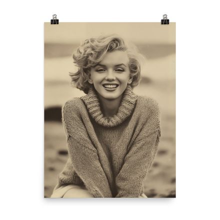 Radiant Smile: Marilyn Monroe in Sepia