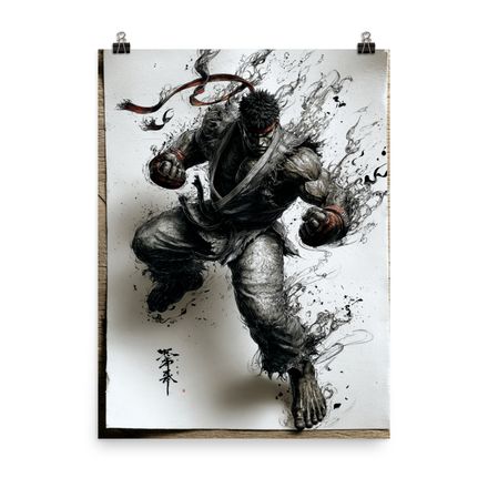 Raging Ryu: Street Fighter Ink Art