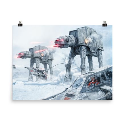 “The Battle of Hoth – Snowspeeders vs. Imperial AT-ATs”