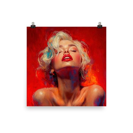 Bold Marilyn: Unique AI Art Print