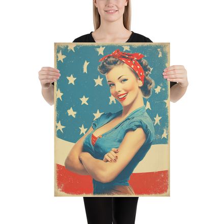 Modern Rosie the Riveter: Patriotic Pin-up