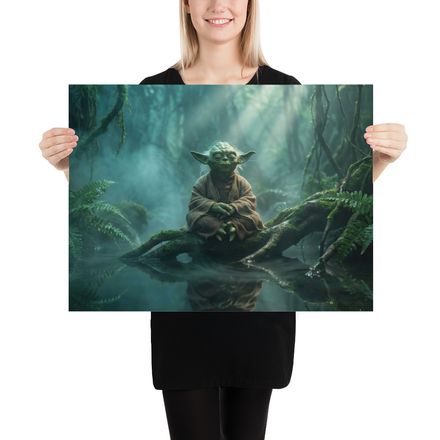 Serenity on Dagobah: Master Yoda Meditating