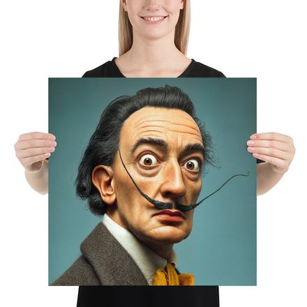 Surrealist Portrait – Wide-Eyed Eccentric Muse