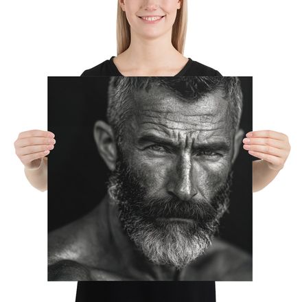 The Face of Resilience: A Gritty Stare