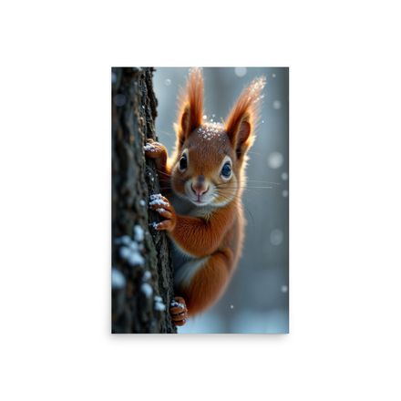 Winter Wonder: The Curious Acorn Seeker