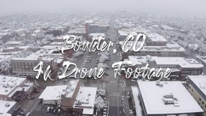 Boulder, CO Snowy Morning Drone Footage