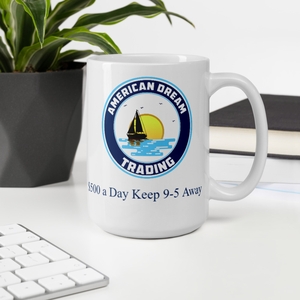 American Dream Trading - 15 oz Coffee Cup 9-5 Away