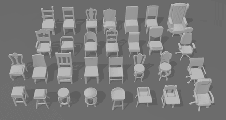 Miniaturas - The Sims - Sillas