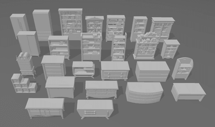 Miniaturas - The Sims - Armarios y Librerías