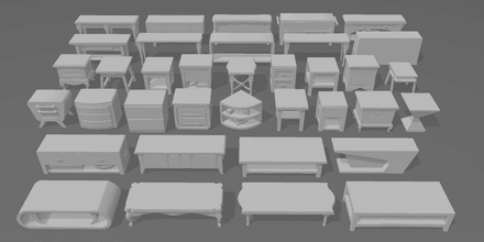 Miniaturas - The Sims - Mesas Auxiliares