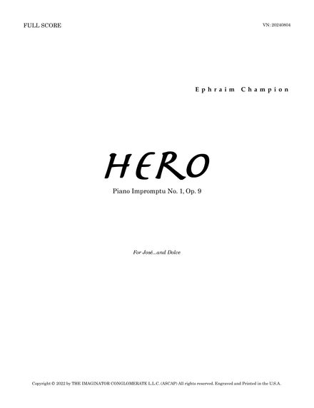 Hero (Impromptu No. 1 for Solo Piano)