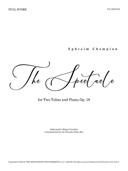 The Spectacle (for Two Tubas and Piano)