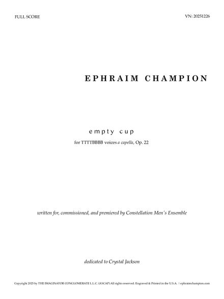 empty cup (for TTTTBBBB Voices)