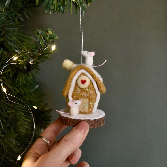 Gingerbread House Mouse! White Mice