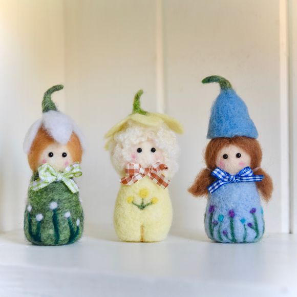 Springtime Flower Fairies - Needle Felting Pattern 