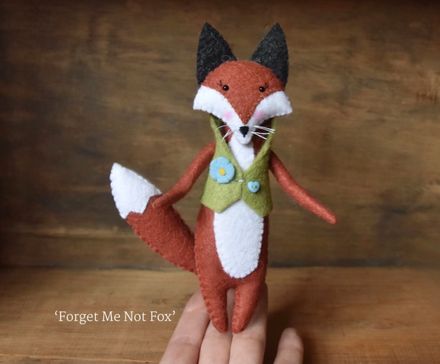 Forget-Me-Not Fox - Sewing Pattern PDF Tutorial - The Wishing Shed