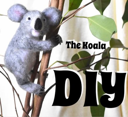 Miniature Koala Bear - Easy Needle Felting Pattern PDF - Tutorial  
