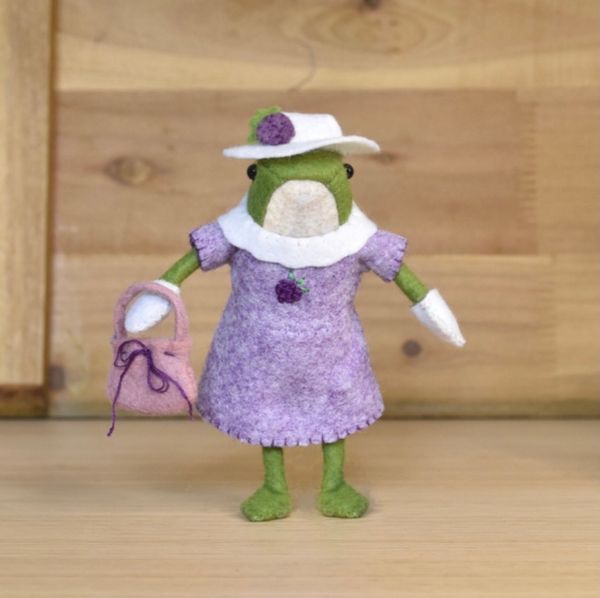 Miniature Tea Dress Outfit For Beanz The Frog Doll - Sewing Pattern PDF Tutorial - The Wishing Shed