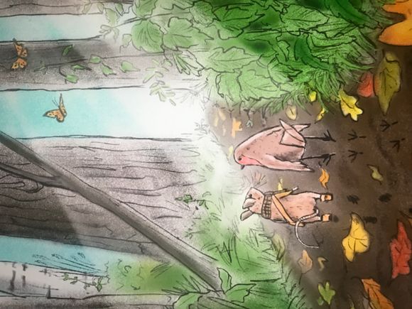 'A New Path' An 8x10  Framed Fine Art Print Of An original Drawing By Rachel Austin