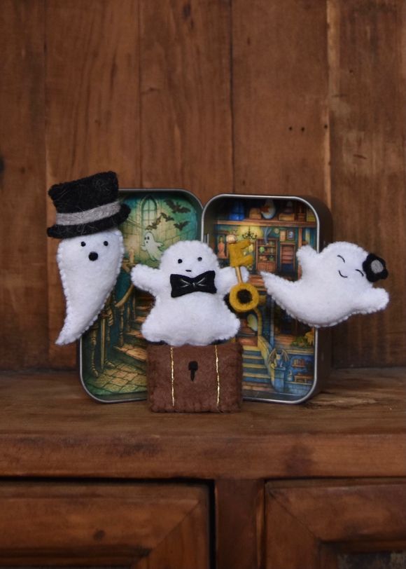 Miniature Ghosts in Haunted Castle Playset - PDF SEWING PATTERN - The Wishing Shed  
