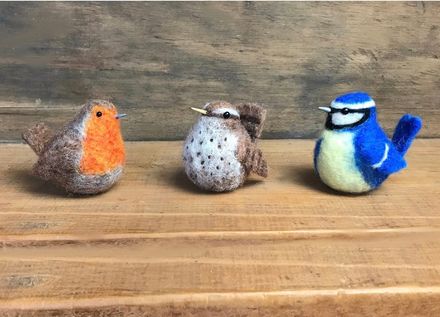Wren, Bluetit, Robin - Birds - 3 in 1 Needle Felting Pattern PDF