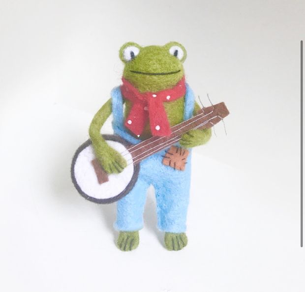 Banjo Frog - Needle Felting Pattern PDF