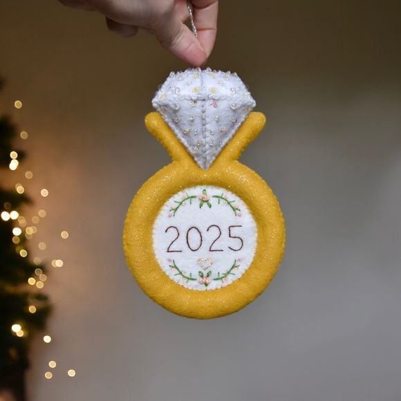 Engagement Ring Ornament - Felt Sewing Pattern - The Wishing Shed  