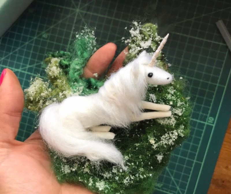 Miniature Unicorn -  Magical Horse - Needle Felting Pattern PDF Tutorial - The Wishing Shed