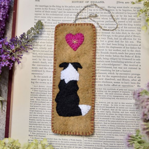 PDF Sewing Pattern -  Border Collie Dog -  Book Mark 