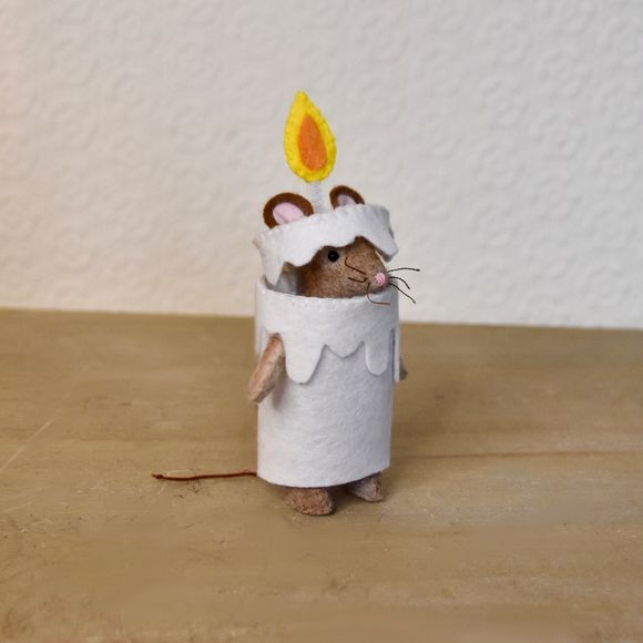 Christmas Candle Costume Outfit For Titch the Mouse Doll 