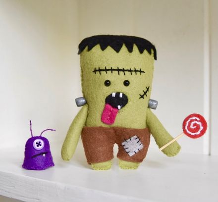Herman The Frankenstein Monster Doll &amp; Pet Splodge - Easy Halloween Sewing Pattern PDF - Tutorial 