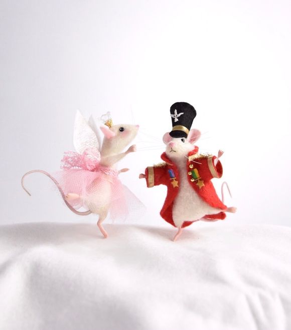 Nutcracker Prince and Fairy Ballerina Mouse 8x10  Framed Fine Art Print By Rachel Austin