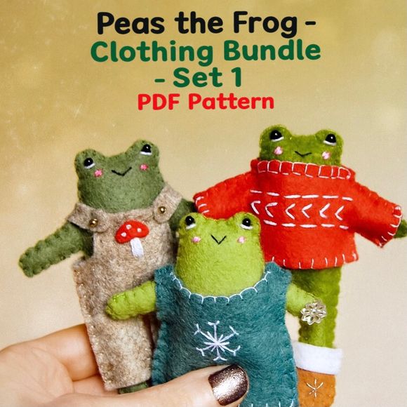 Peas the Frog Sewing Bundle - Clothing Set 1 