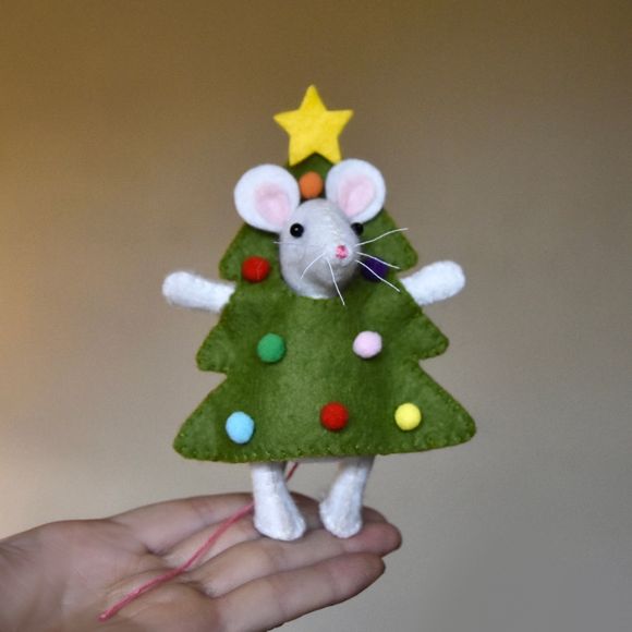 Christmas Tree Costume Outfit For Titch the Mouse Doll 