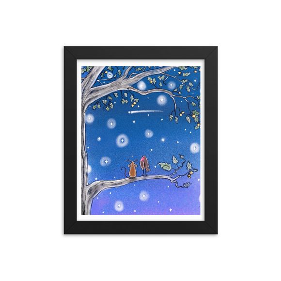 'Just A Flicker'  An 8x10 Framed Art Print Of An Original Drawing By Rachel Austin 