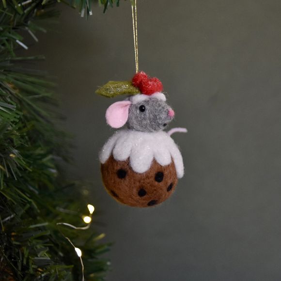 PDF FILES  Christmas Pudding Mouse Needle Felting Pattern 