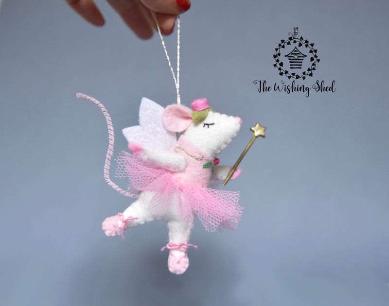 Fairy Princess Mouse - Ballerina - Felt Sewing Pattern - The Wishing Shed 